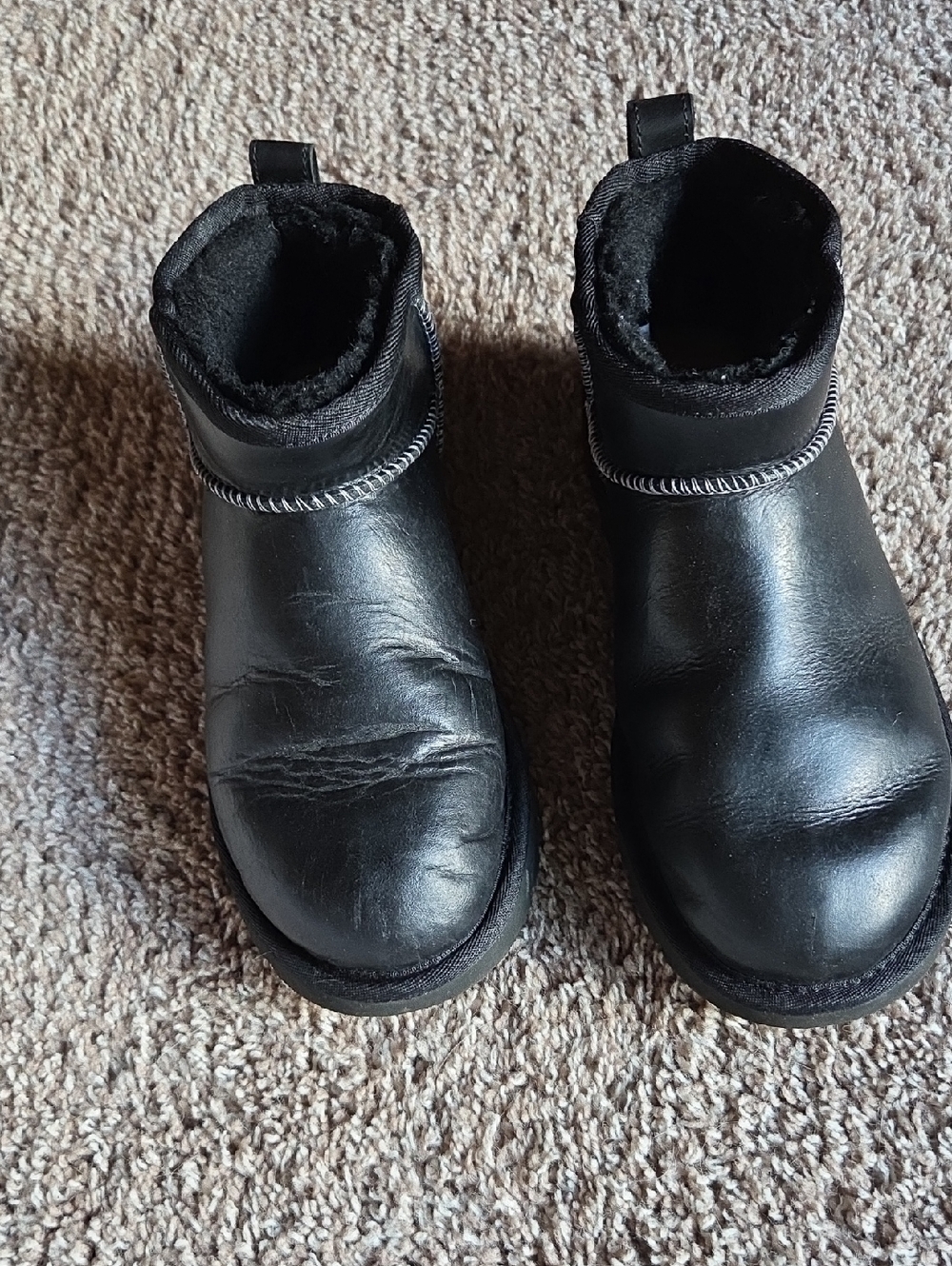 UGG Black Ankle Boot Tread Sole